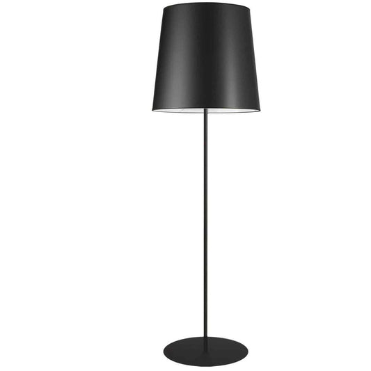 1LT Drum Floor Lamp w/ Jtone BK Shade, BK