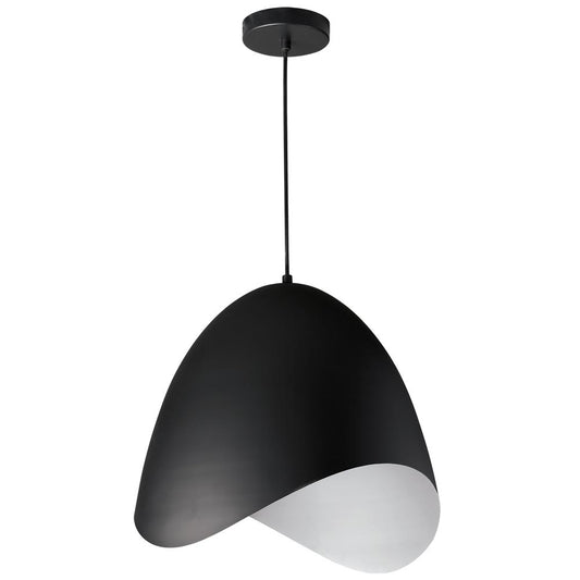 1 Light Pendant, Black Finish