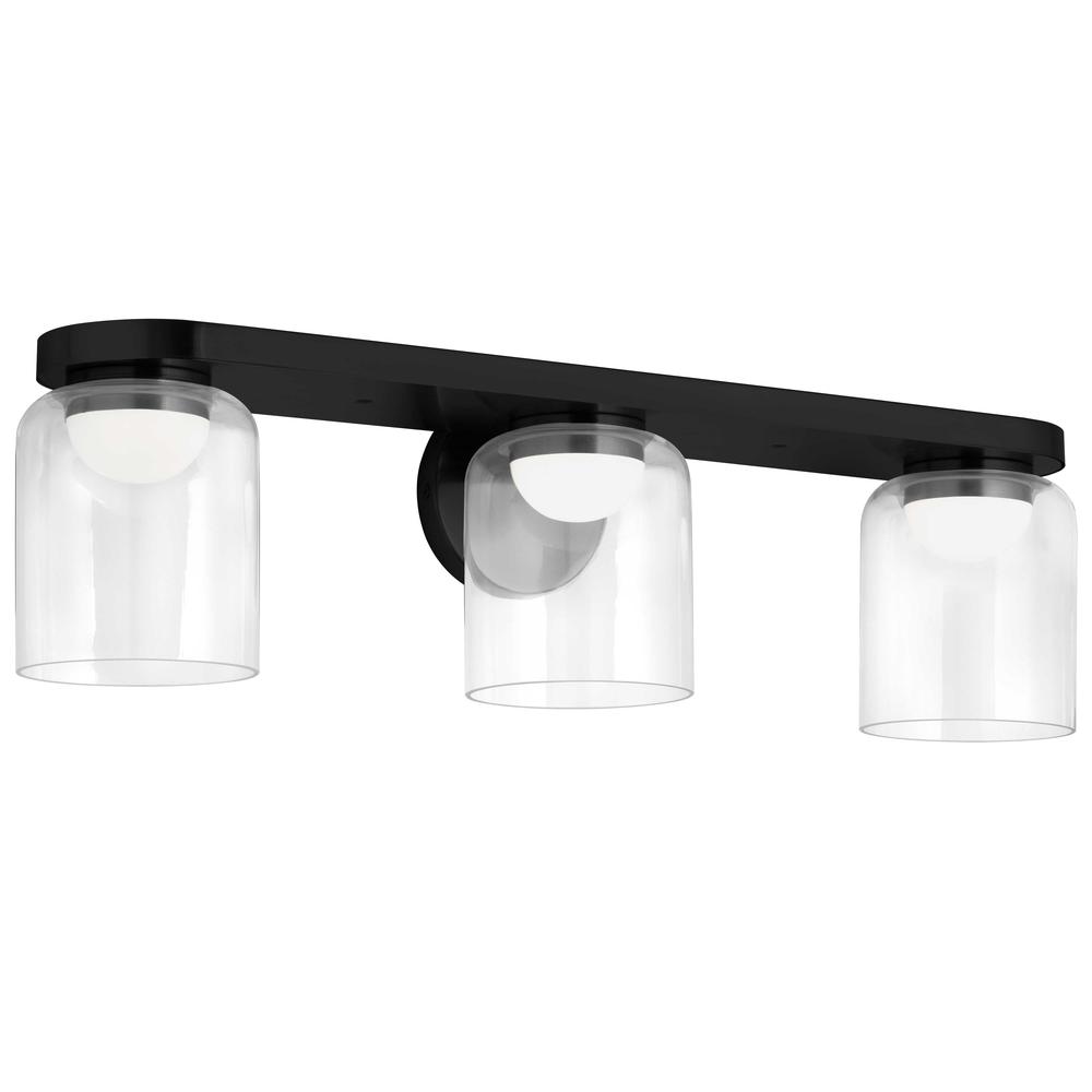 10W LED Nadine Vanity Matte Black w/ Clear Glass