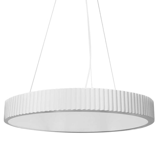 42W LED Pendant, Matte White with White Acrylic Diffuser