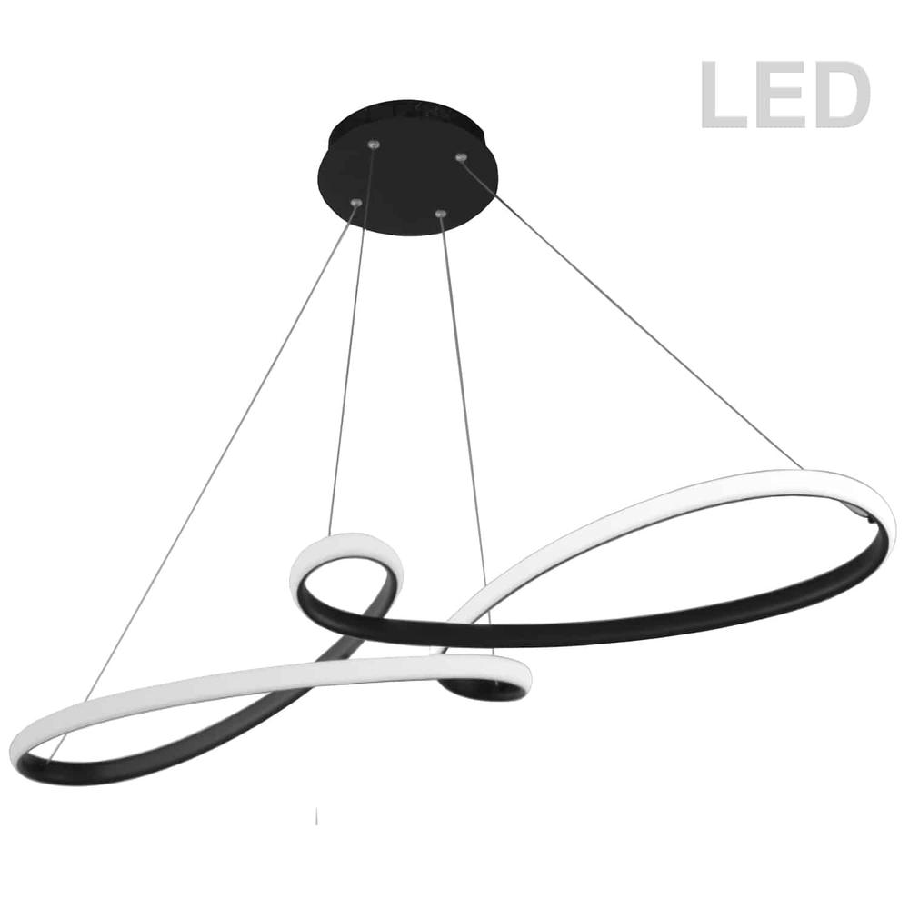 50W Horizontal Pendant, Matte Black Finish