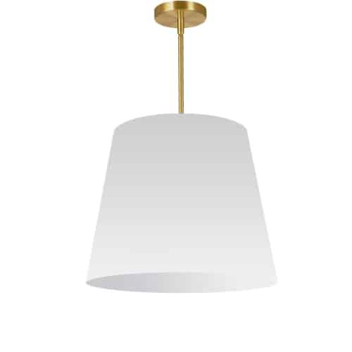 1LT Oversized Drum Pendant Medium, WH Shade