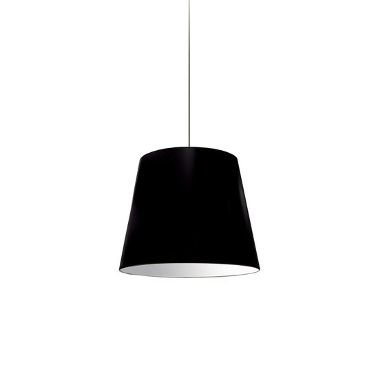 1LT Oversized Drum Pendant Small Black Shade