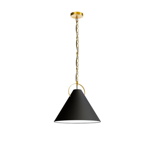 Incandescent Pendant, Aged Brass w/ Black Shade     (PCN-161P-AGB-797)