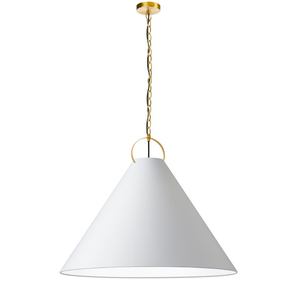 1 Light Incandescent Pendant with White Shade     (PCN-321P-AGB-790)