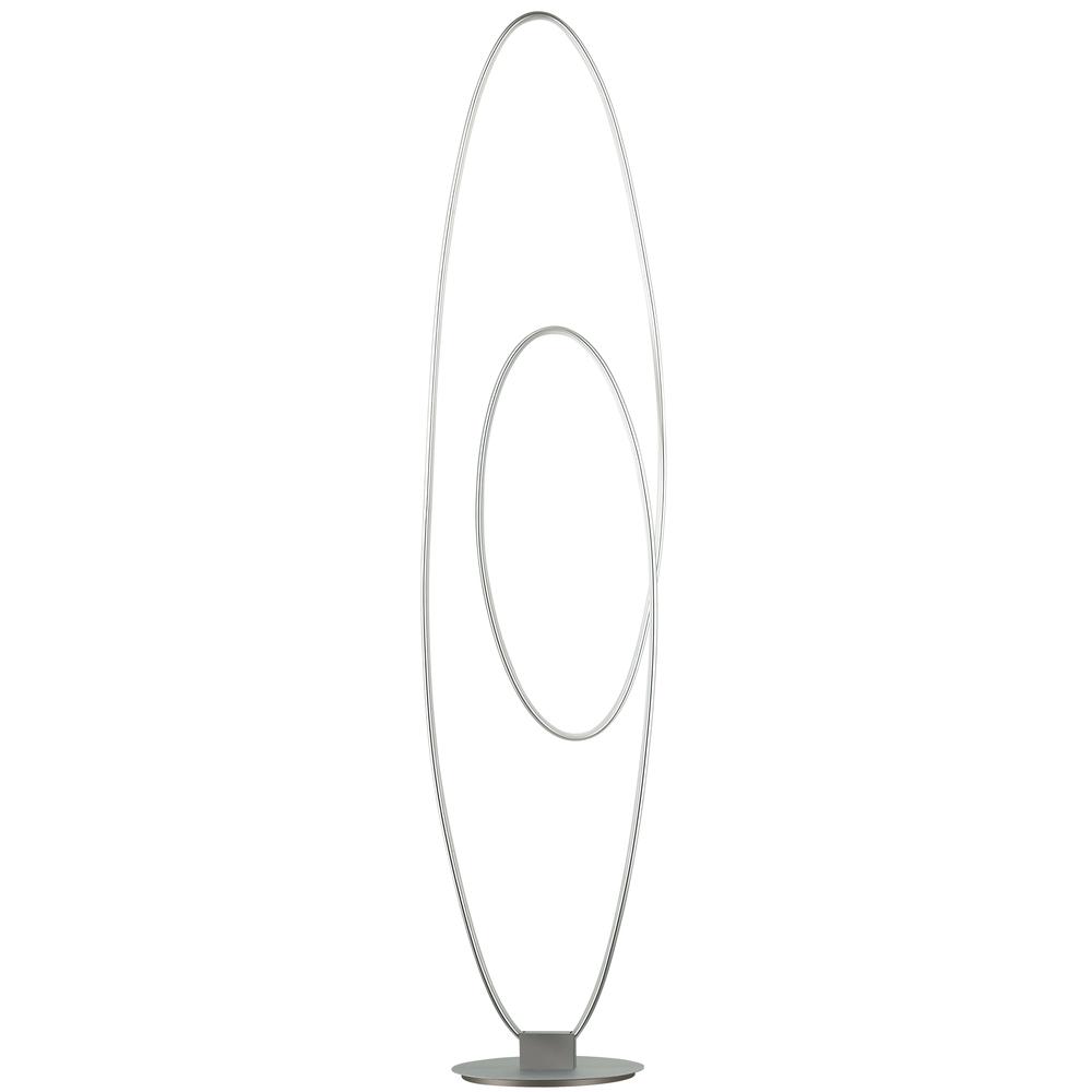 60W Floor Lamp, Silver Finish