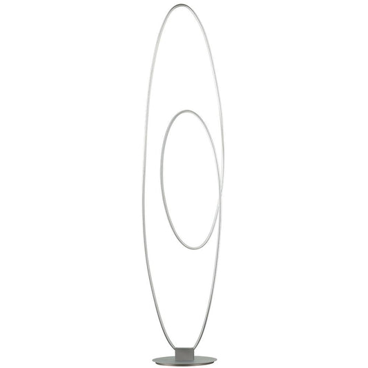 60W Floor Lamp, Silver Finish