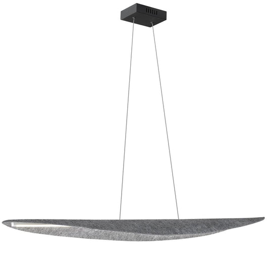 30W Horizontal Pendant, Matte Black with Grey Felt Shade    (PKN-4930HP-MB-500)