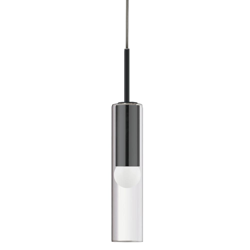 1 Light Incandescent Pendant, Matte Black with Clear Glass     (PMR-171P-MB)