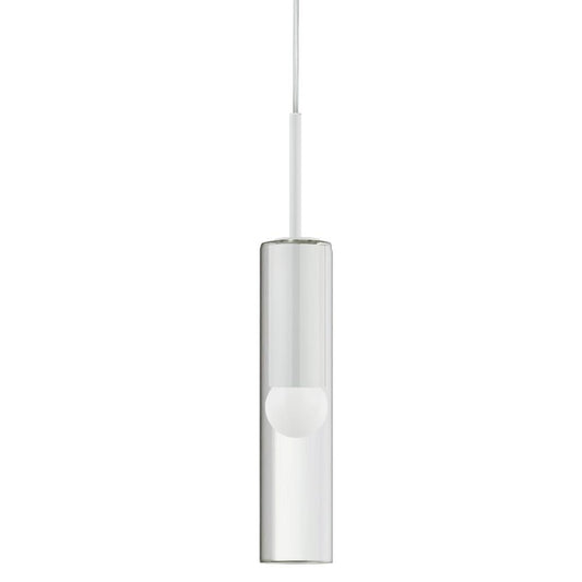 1 Light Incandescent Pendant, Matte White with Clear Glass     (PMR-171P-MW)