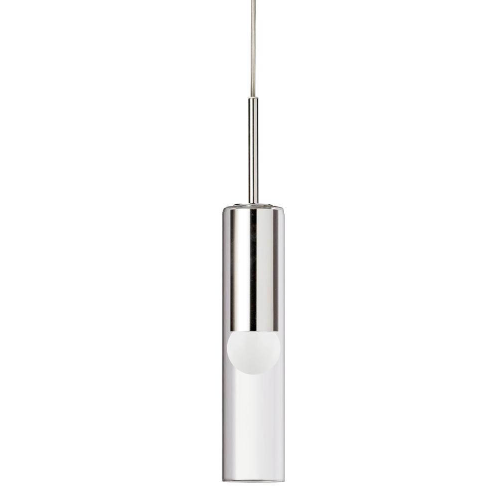 1 Light Incandescent Pendant, Polished Chrome  with Clear Glass     (PMR-171P-PC)