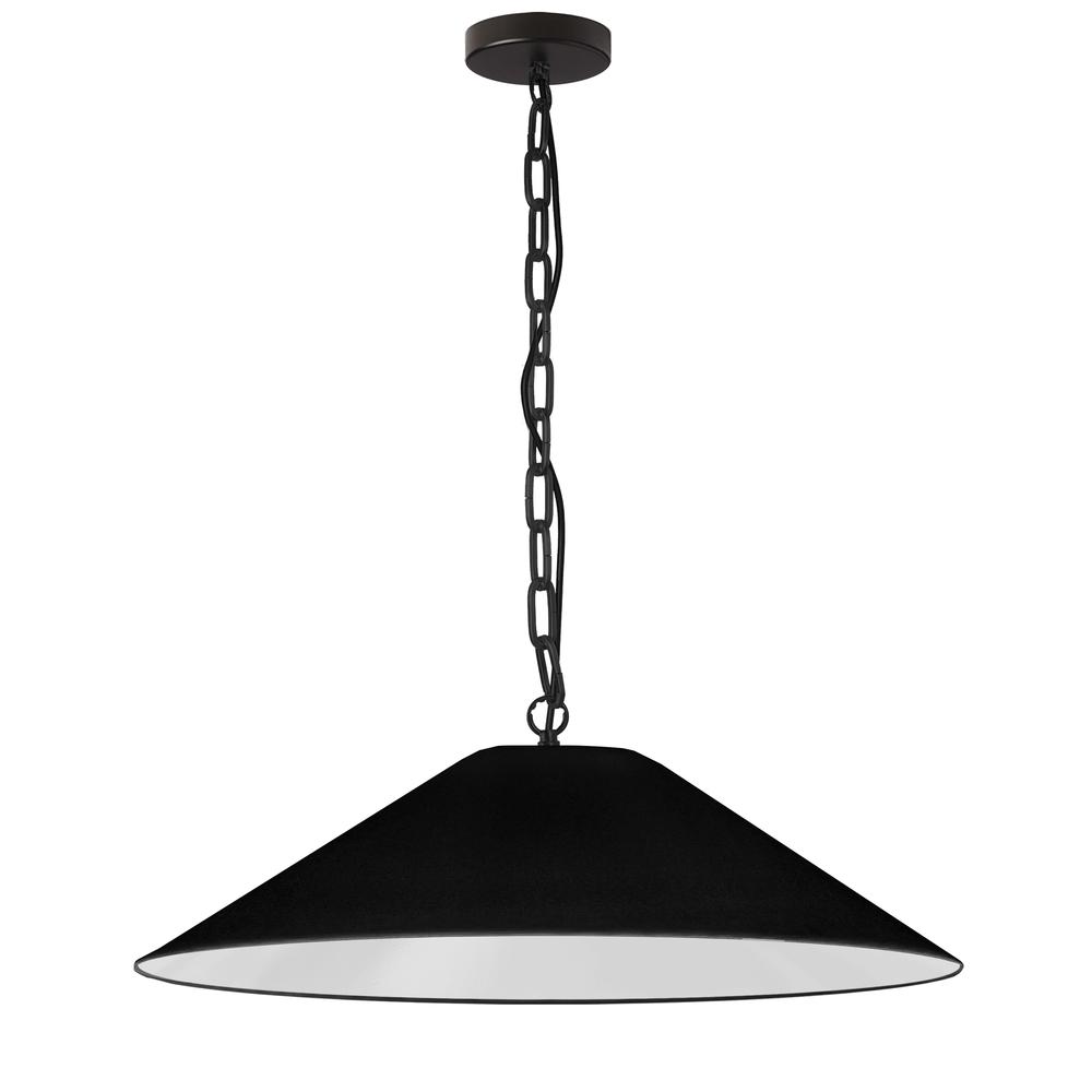 1 Light Incandescent Pendant, Matte Black with Black Shade     (PSY-L-MB-797)