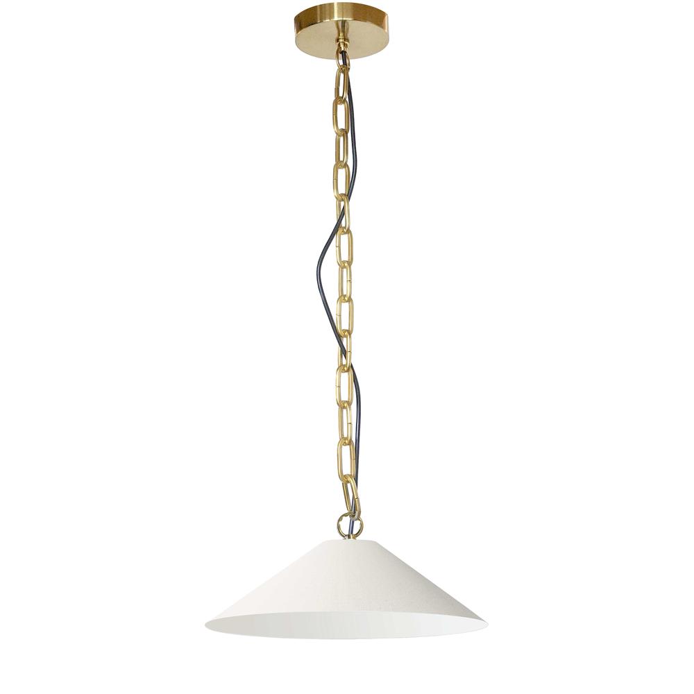 1 Light Incandescent Pendant, Aged Brass with Cream Shade     (PSY-S-AGB-720)