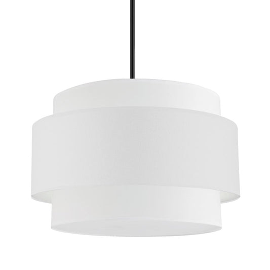 4 Light Incandescent Chandelier, Matte Black with White Shade     (PYA-224C-MB-WH)