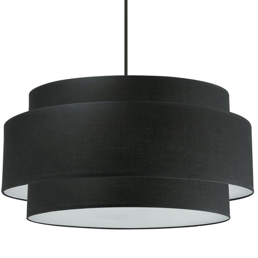 4 Light Incandescent Chandelier, Matte Black with Black Shade     (PYA-304C-MB-BK)