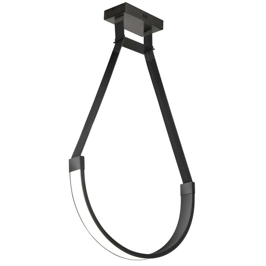 30W Pendant Matte Black with White Silicone Diffuser