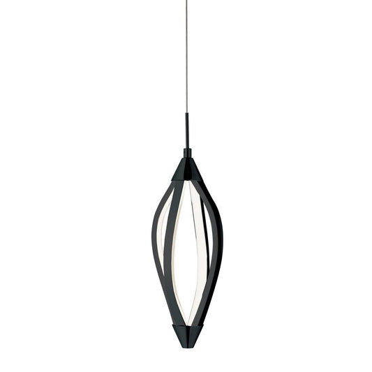 15W Pendant, Matte Black  with White Acrylic Diffuser     (SEL-6P-MB)