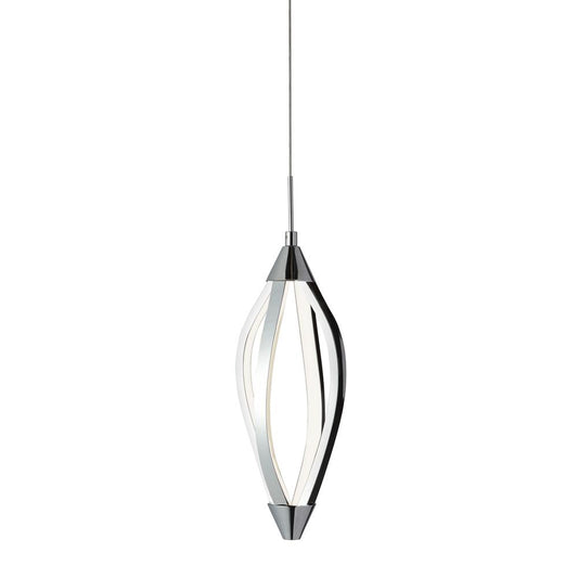 Pendant, w/Swooped Arms, Polished Chrome