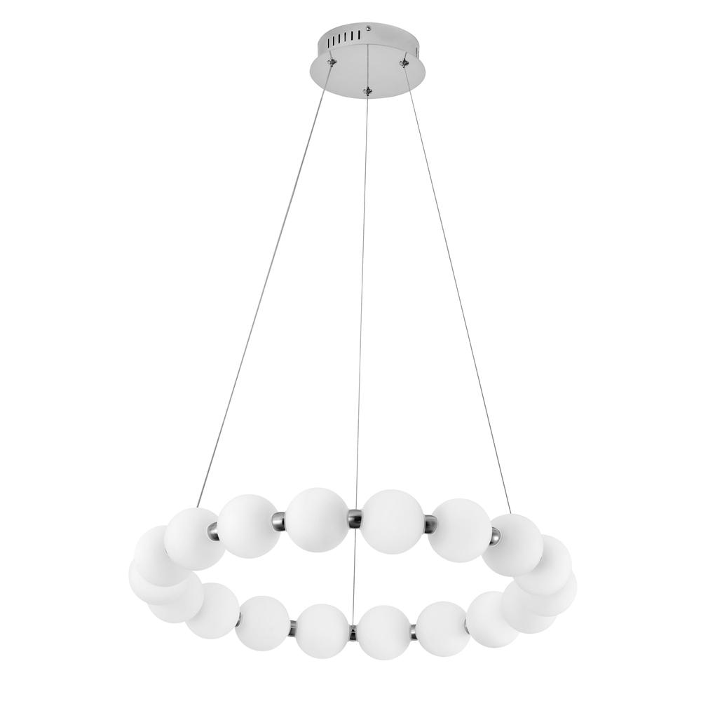 24W Chandelier, PC w/ WH Acrylic Diffuser