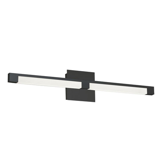 22W Vanity, Matte Black  with Frosted Acrylic Diffuser      (SOH-28W-MB)