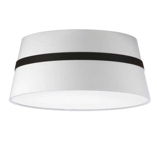 3LT Semi-Flush Mount,  MB w/ WH Shade