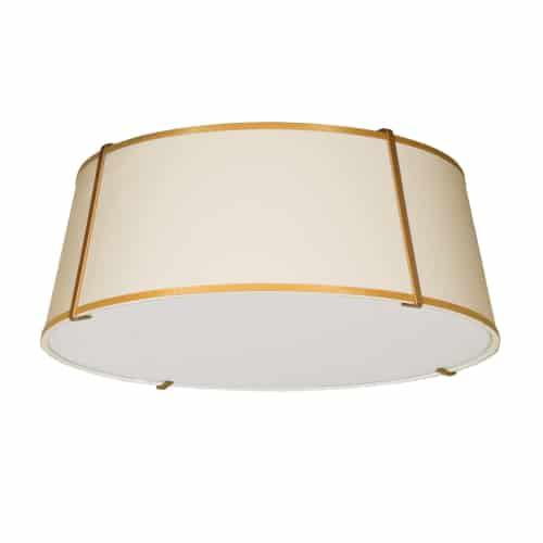 4LT Trapezoid Flush Mount GLD/CRM Shade w/790 Diff