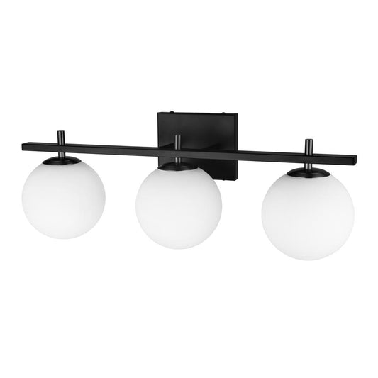 3 Light Halogen Vanity, Matte Black        (VAD-233W-MB)