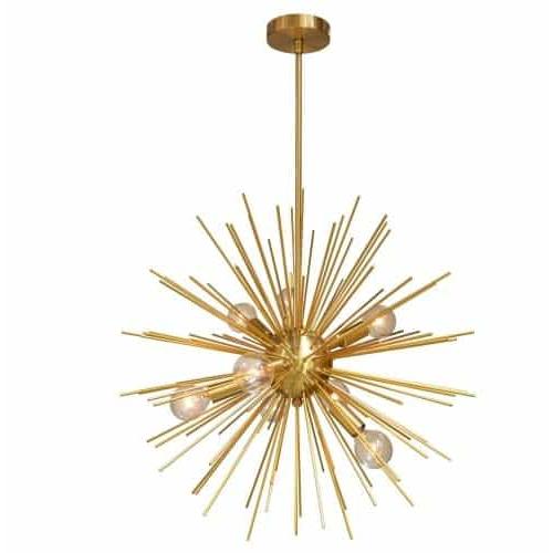 8LT Pendant, Gold & Vintage Bronze Finish