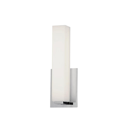 12W Wall Sconce, PC w/ WH Glass