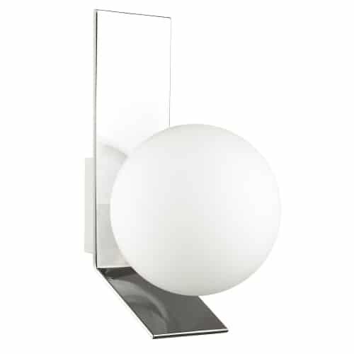 1LT Halogen Wall Sconce, PC w/ Clear Glass