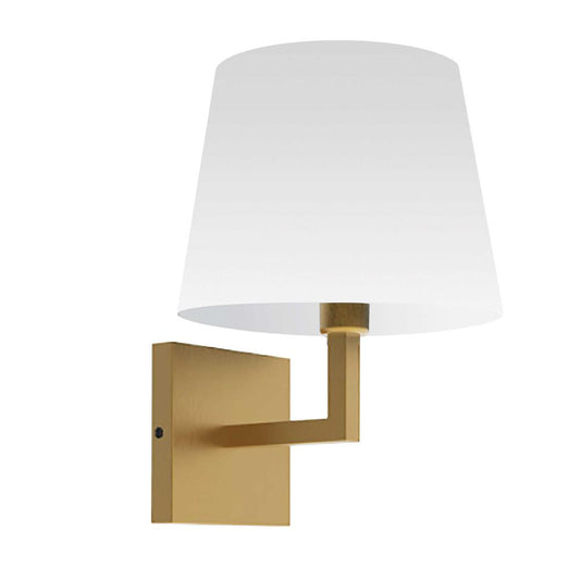 1 Light Incandescent Wall, Sconce Aged Brass with White Shade    (WHN-91W-AGB-WH)