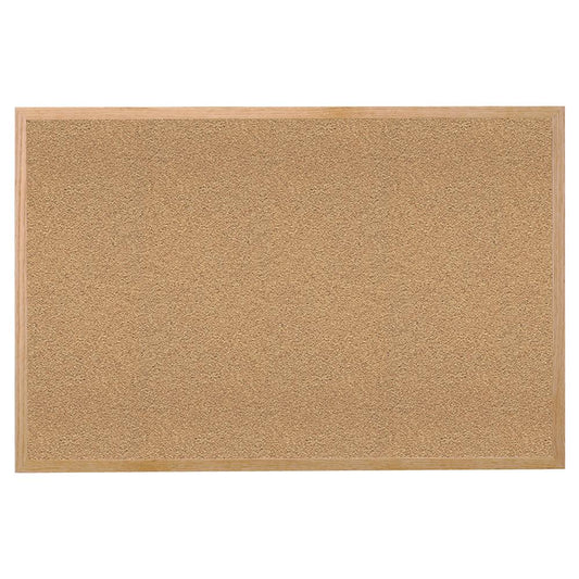 Ghent Natural Cork Bulletin Board with Wood Frame, 2'H x 3'W