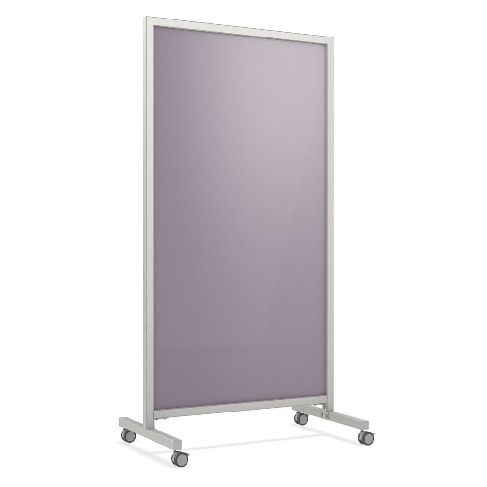 Ghent EZ Mobile Glassboard, Non-magnetic, 75"H x 38"W, Grape