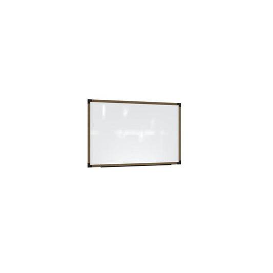 Ghent Prest Wall Whiteboard, Magnetic, Driftwood Oak Frame, 4'H x 5'W