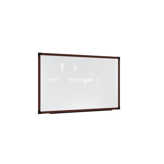 Ghent Prest Wall Whiteboard, Magnetic, Carmel Oak Frame, 4'H x 8'W