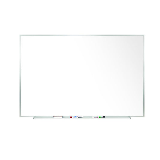 Ghent Magnetic Porcelain Whiteboard with Aluminum Frame, 4'H x 5'W