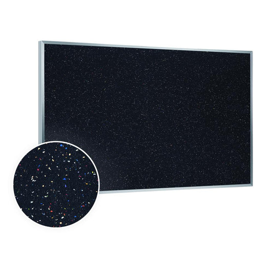 Ghent Recycled Bulletin Board with Aluminum Frame, 3'H x 5'W, Confetti