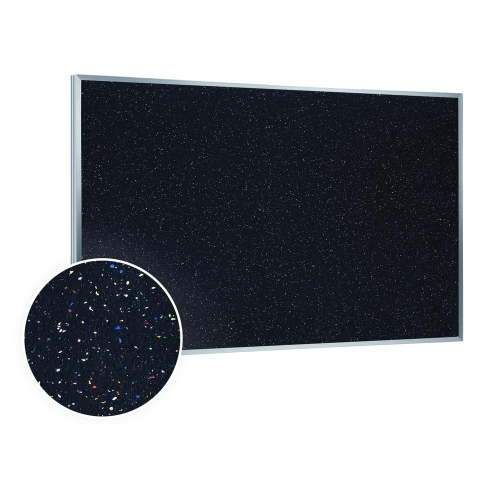 Ghent Recycled Bulletin Board with Aluminum Frame, 4'H x 10'W, Confetti