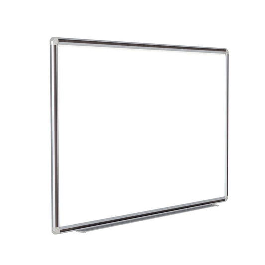 Ghent 48"x96" DecoAurora Aluminum Frame Porcelain Magnetic Whiteboard - Black Trim