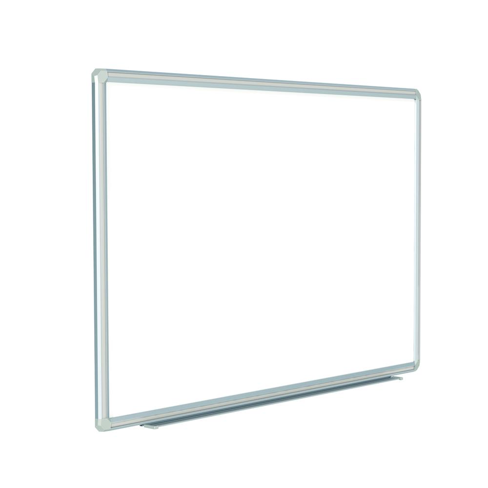 Ghent 48"x96" DecoAurora Aluminum Frame Porcelain Magnetic Whiteboard - Gray Trim