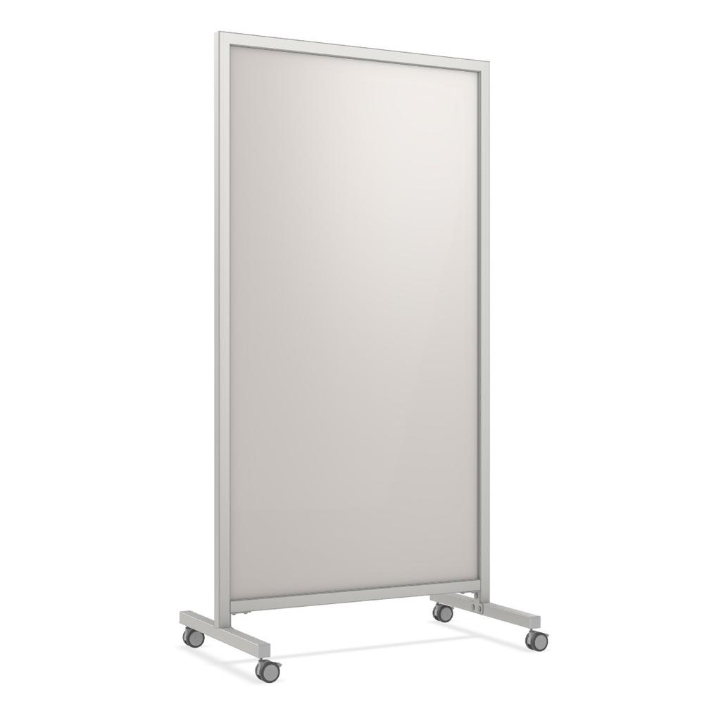 Ghent EZ Mobile Glassboard, Magnetic, 75"H x 38"W, Beige