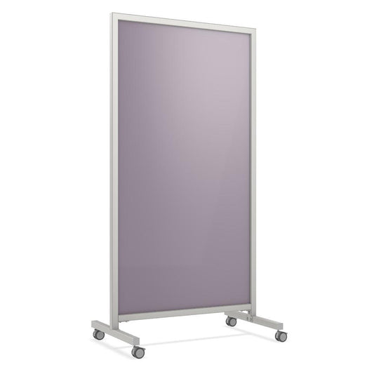 Ghent EZ Mobile Glassboard, Magnetic, 75"H x 38"W, Grape