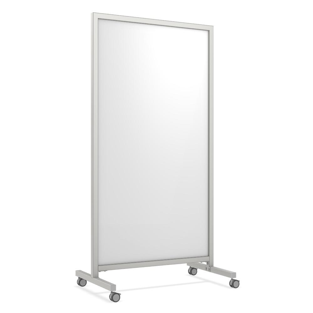 Ghent EZ Mobile Porcelain Whiteboard, Magnetic, 75"H x 38"W