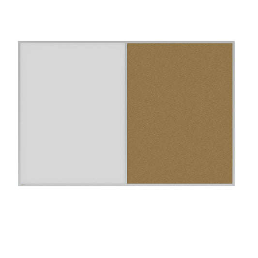 Ghent Aluminum Framed Markerboard and Cork Combo Board 4'H x 6'W