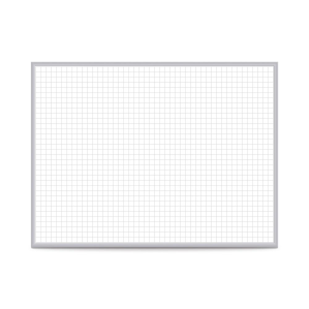 Ghent 1"x1" Grid Whiteboard, 2’H x 3’W