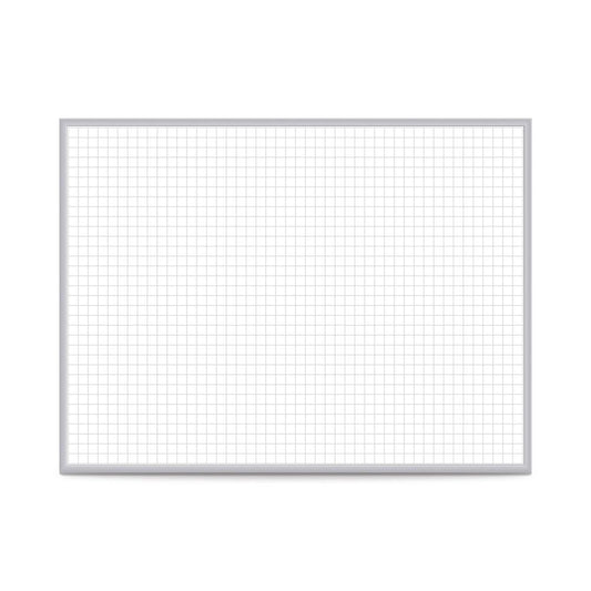 Ghent 1"x1" Grid Whiteboard, 2’H x 3’W