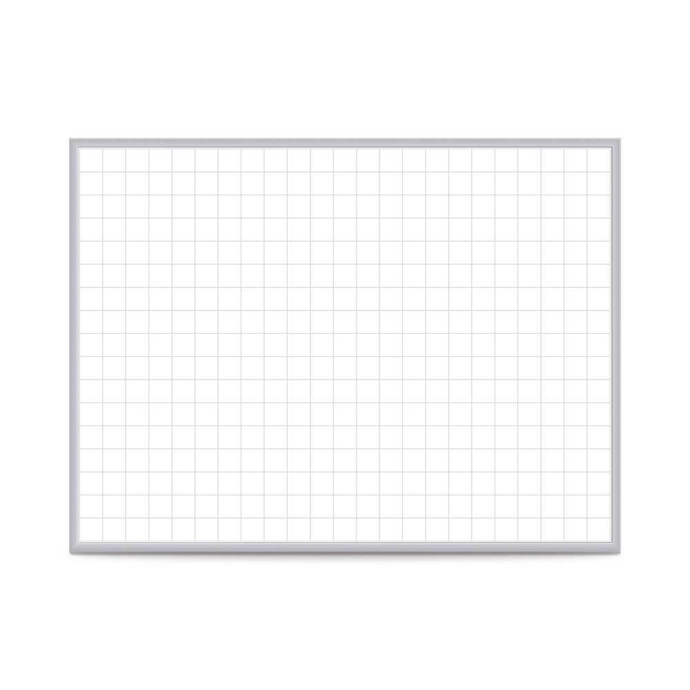 Ghent 2"x2" Grid Whiteboard, 2’H x 3’W