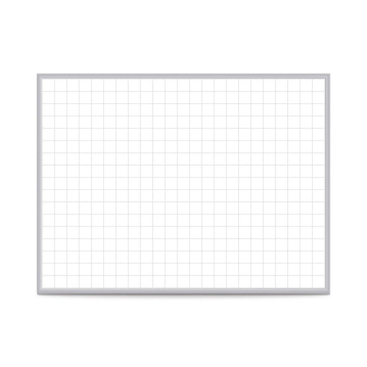 Ghent 2"x2" Grid Whiteboard, 2’H x 3’W