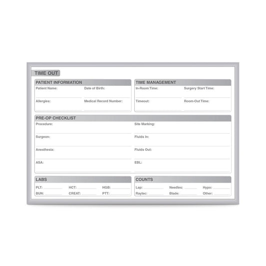 Ghent Time Out Magnetic Whiteboard, 18"H x 24"W