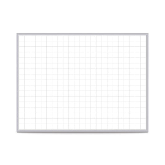 Ghent 2"x2" Grid Magnetic Whiteboard, 2’H x 3’W